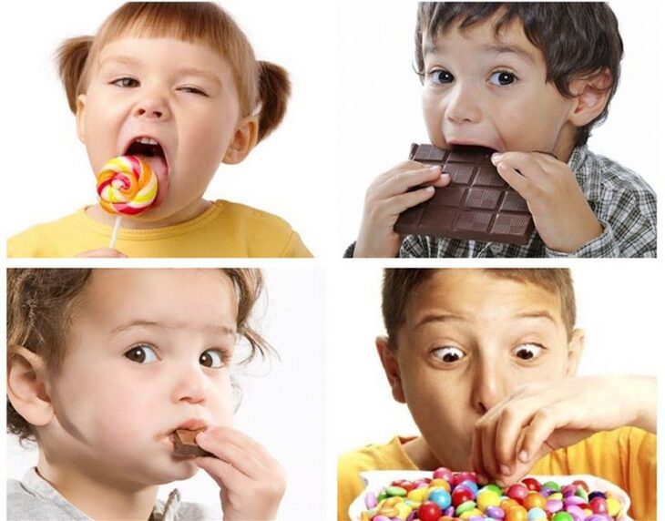 Trẻ em thường có thói quen sử dụng kẹo ngọt